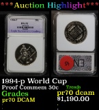 *Auction Highlight* 1994-p World Cup Proof Commem 50c 50c Graded Perfection By ENG (fc)