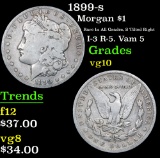 1899-s Morgan Dollar $1 Grades vg+