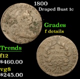 1800 Draped Bust Large Cent 1c Grades f details