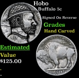 Hobo Buffalo Nickel 5c Grades Hand Carved