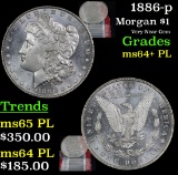 1886-p Morgan Dollar $1 Grades Choice Unc+ PL