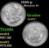 1888-p Morgan Dollar $1 Grades Select+ Unc