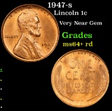 1947-s Lincoln Cent 1c Grades Choice+ Unc RD