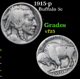 1915-p Buffalo Nickel 5c Grades vf+