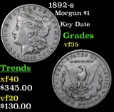 1892-s Morgan Dollar $1 Grades vf++