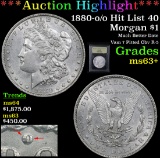 ***Auction Highlight*** 1880-o/o Hit List 40 Morgan Dollar $1 Graded Select+ Unc By USCG (fc)