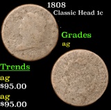 1808 Classic Head Large Cent 1c Grades ag