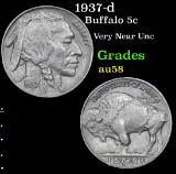 1937-d Buffalo Nickel 5c Grades Choice AU/BU Slider