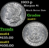 1903-p Morgan Dollar $1 Grades Select+ Unc