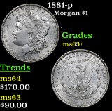 1881-p Morgan Dollar $1 Grades Select+ Unc