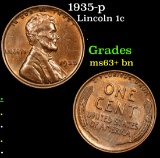 1935-p Lincoln Cent 1c Grades Select+ Unc BN
