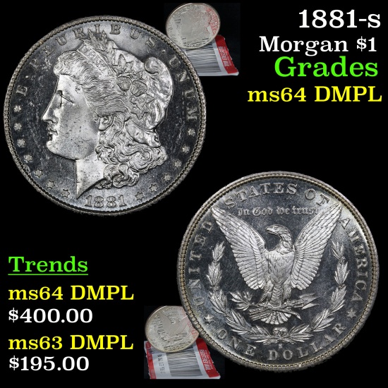 1881-s Morgan Dollar $1 Grades Choice Unc DMPL