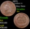 1875 Indian Cent 1c Grades f, fine