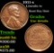 1911-s Lincoln Cent 1c Grades Unc Details