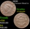 1830 Coronet Head Large Cent 1c Grades vf details