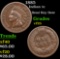 1885 Indian Cent 1c Grades vf+