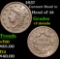 1837 Coronet Head Large Cent 1c Grades vf details