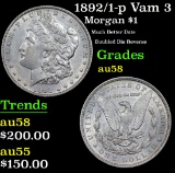 1892/1-p Vam 3 DDR Morgan Dollar $1 Grades Choice AU/BU Slider