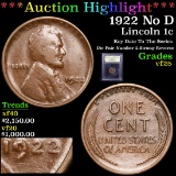 ***Auction Highlight*** 1922 No D Lincoln Cent 1c Graded vf+ By USCG (fc)