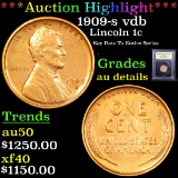 ***Auction Highlight*** 1909-s vdb Lincoln Cent 1c Graded AU details By USCG (fc)