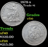 1878-s Trade Dollar $1 Grades vf++