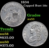 1834 Capped Bust Half Dollar 50c Grades Select AU (fc)