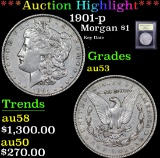 ***Auction Highlight*** 1901-p Morgan Dollar $1 Graded Select AU By USCG (fc)