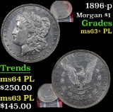 1896-p Morgan Dollar $1 Grades Select Unc+ PL