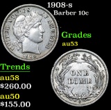 1908-s Barber Dime 10c Grades Select AU