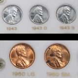 Near complete Lincoln cent set 1941-1964 66 coins . .