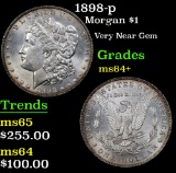 1898-p Morgan Dollar $1 Grades Choice+ Unc