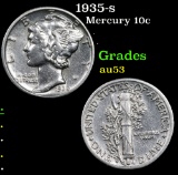 1935-s Mercury Dime 10c Grades Select AU