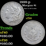1899-p Morgan Dollar $1 Grades vf++