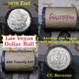 ***Auction Highlight*** Full Morgan/Peace Aladdin Hotel silver $1 roll $20, 1879 & cc ends (fc)