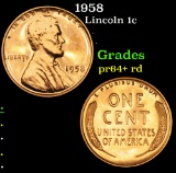 1958 Lincoln Cent 1c Grades Choice+ proof rd