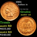 1901 Indian Cent 1c Grades Choice+ Unc RD