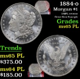 1884-o Morgan Dollar $1 Grades GEM Unc PL