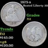 1875-s Twenty Cent Piece 20c Grades f, fine