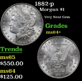 1882-p Morgan Dollar $1 Grades Choice+ Unc