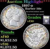 ***Auction Highlight*** 1897-o Barber Half Dollars 50c Graded vf++ By USCG (fc)