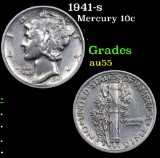 1941-s Mercury Dime 10c Grades Choice AU