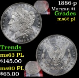 1886-p Morgan Dollar $1 Grades Select Unc PL