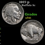 1927-p Buffalo Nickel 5c Grades xf+