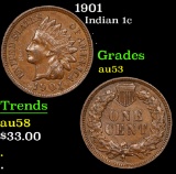 1901 Indian Cent 1c Grades Select AU