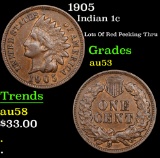 1905 Indian Cent 1c Grades Select AU