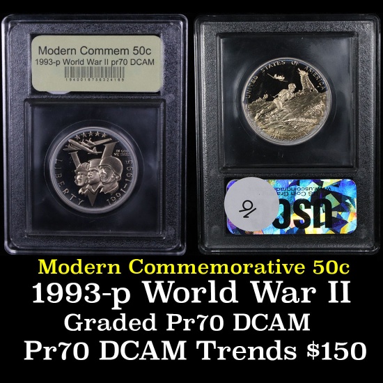 1991-1995-P WWII Modern Commem Half Dollar 50c Grades GEM++ Proof Deep Cameo