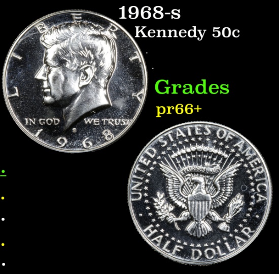 1968-s Kennedy Half Dollar 50c Grades GEM++ Proof
