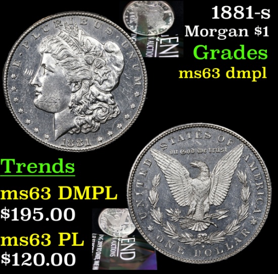 1881-s Morgan Dollar $1 Grades Select Unc DMPL