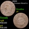 1822 Coronet Head Large Cent 1c Grades g+