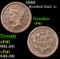 1849 Braided Hair Large Cent 1c Grades vf++